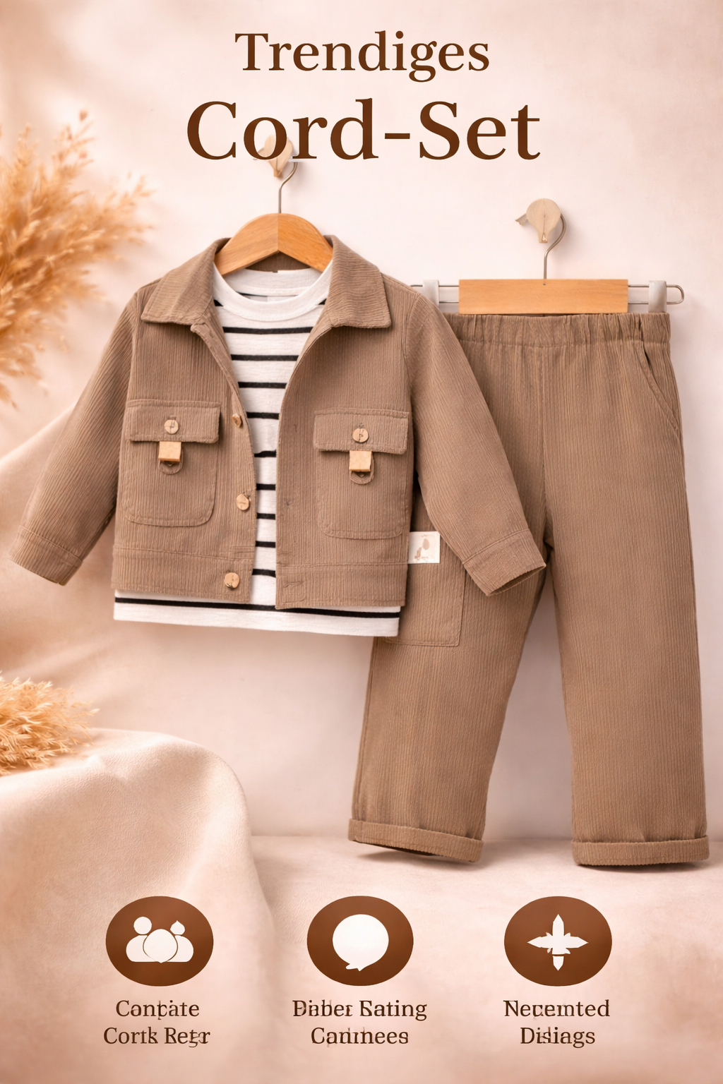 Stylisches Kinder -Outfit -3 teilig