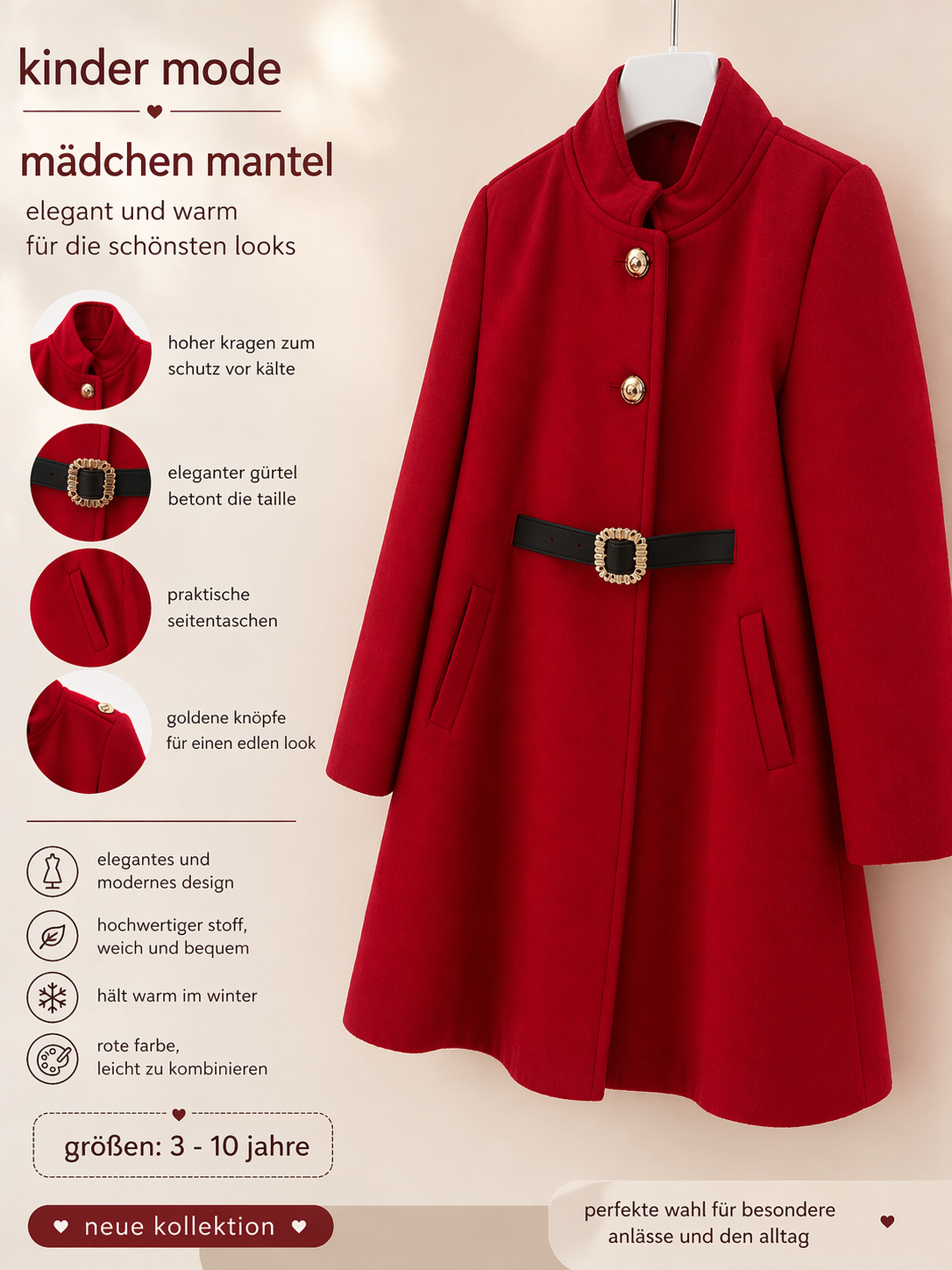 Eleganter Wintermantel – 2-teilig ❤️