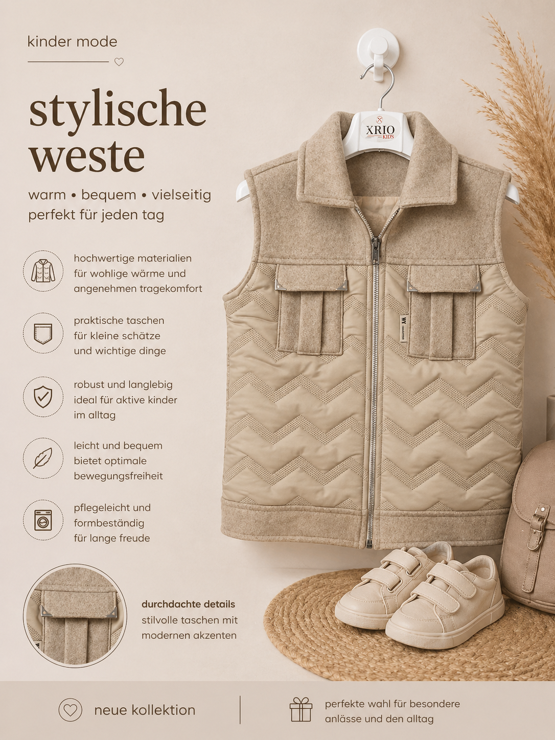 Elegantes 4-teiliges Outfit – Moderner Stil mit edlen Details