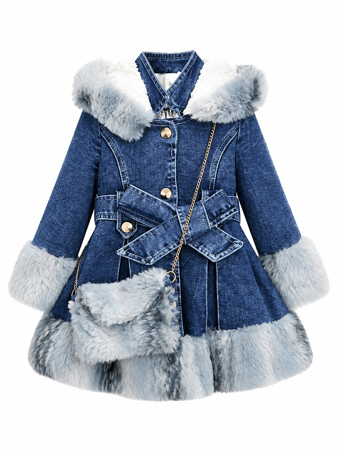 Mädchenset 2Teile Jeans mit Fell