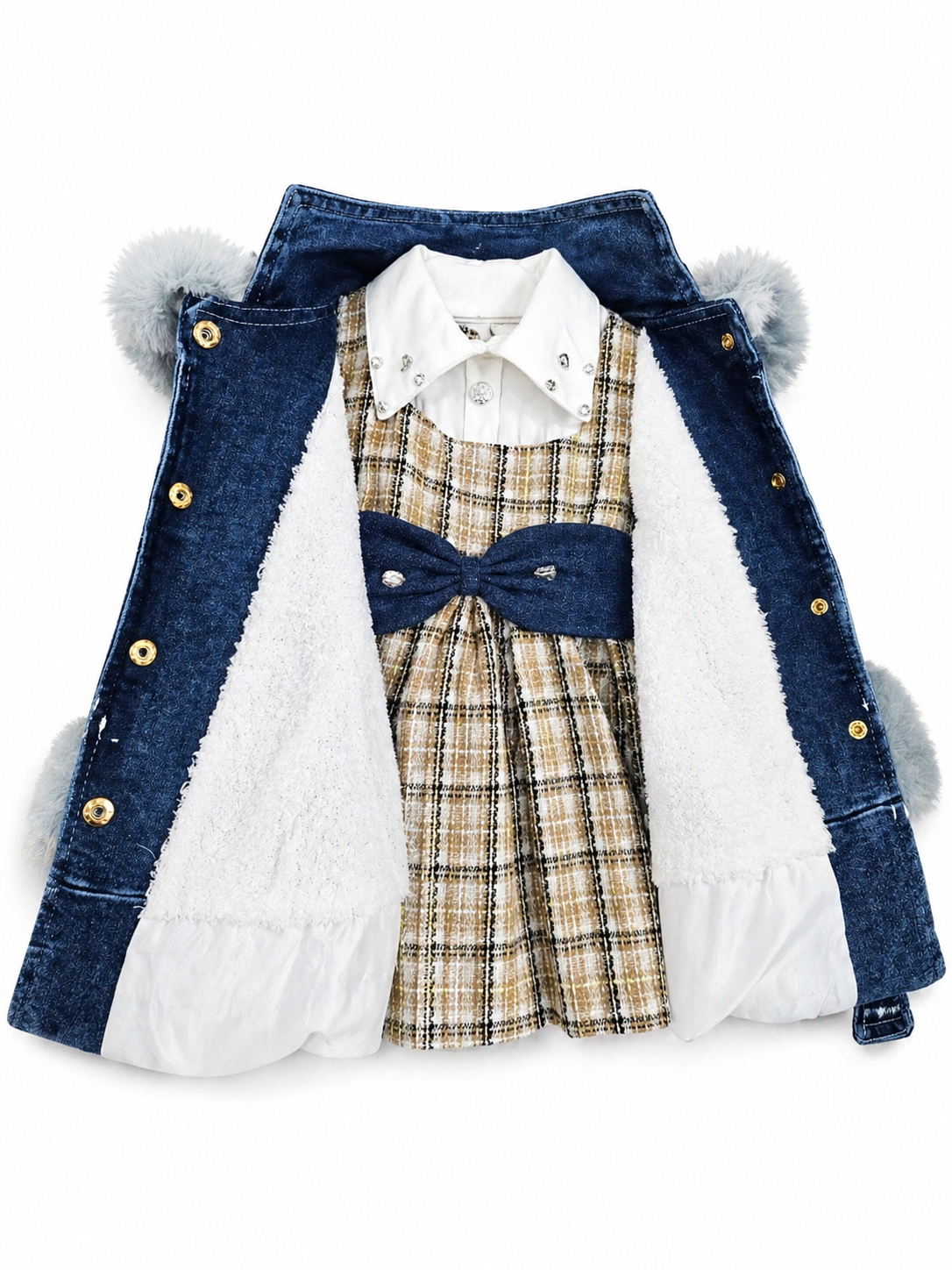 Mädchenset 2Teile Jeans mit Fell